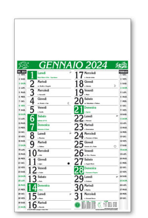 Calendario olandese classic 104 verde