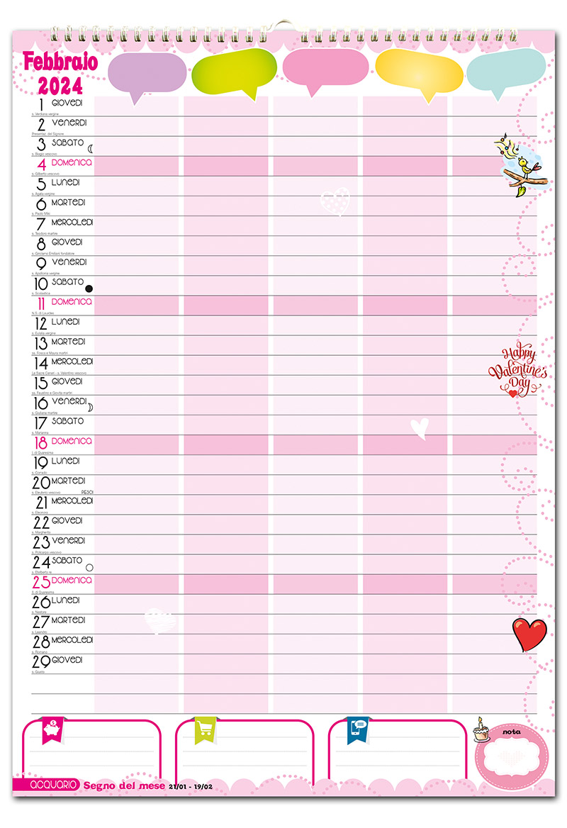 Calendario agenda della famiglia MyFamily 